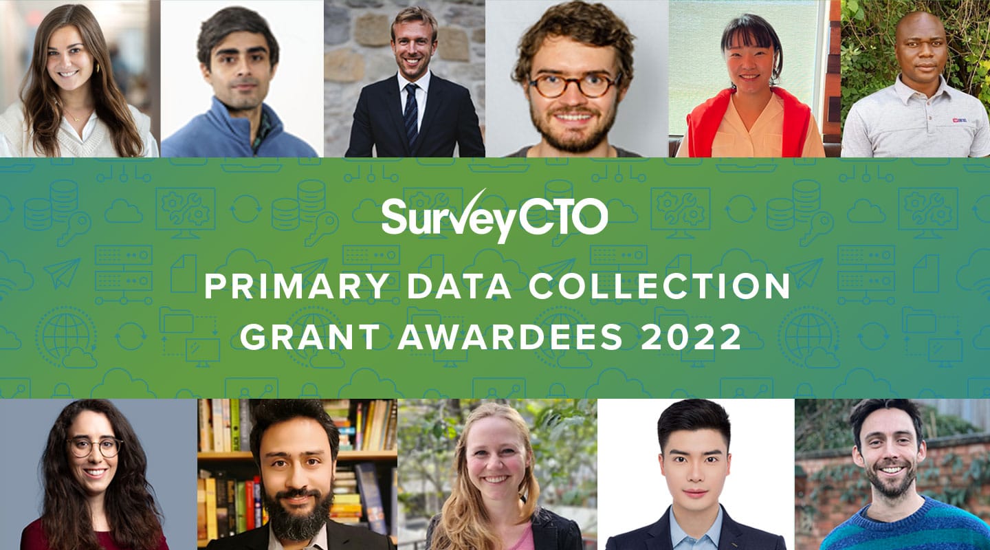 You are currently viewing Graduate students receive grants from SurveyCTO for innovative research