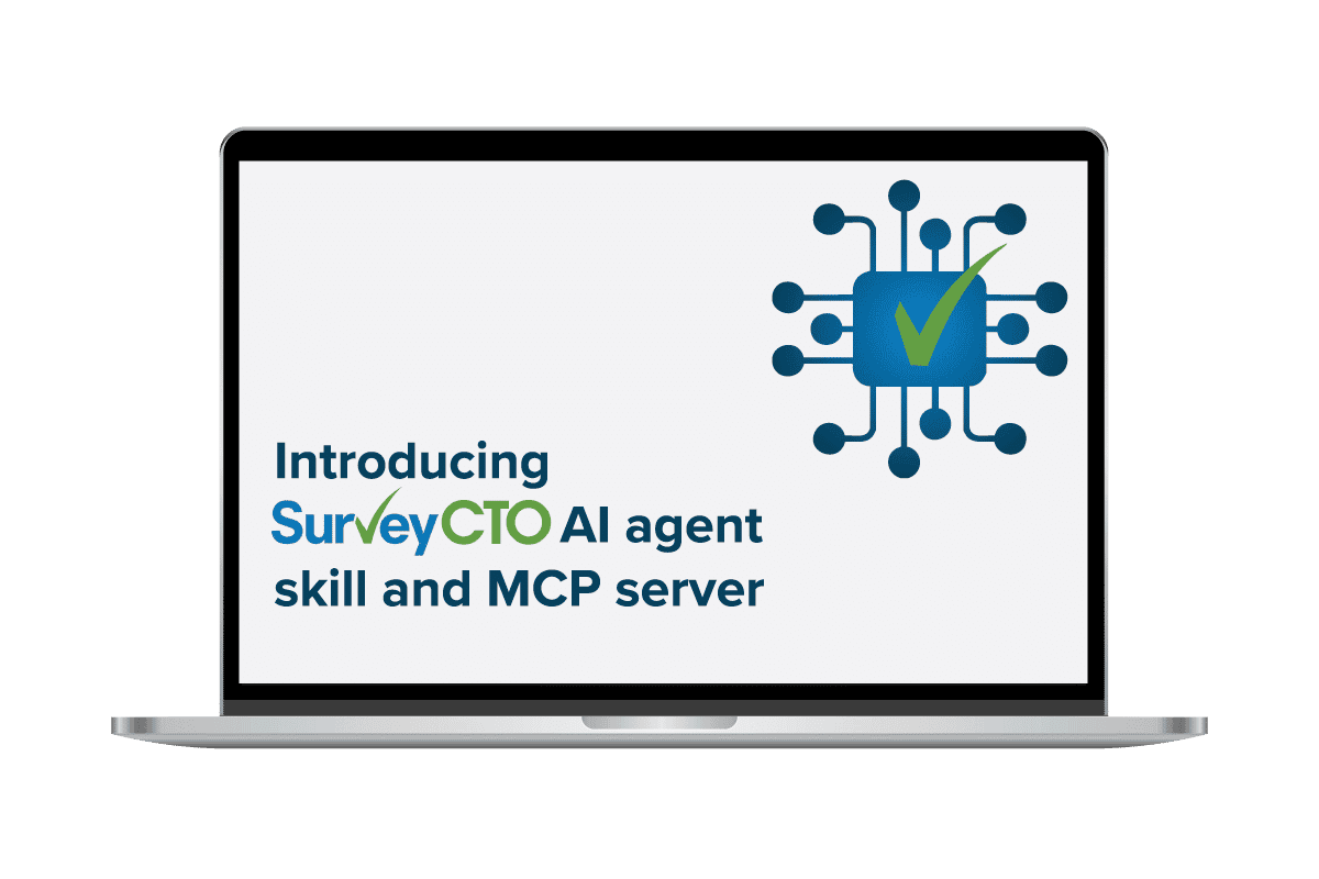 You are currently viewing Experience SurveyCTO’s AI agent skill and MCP server