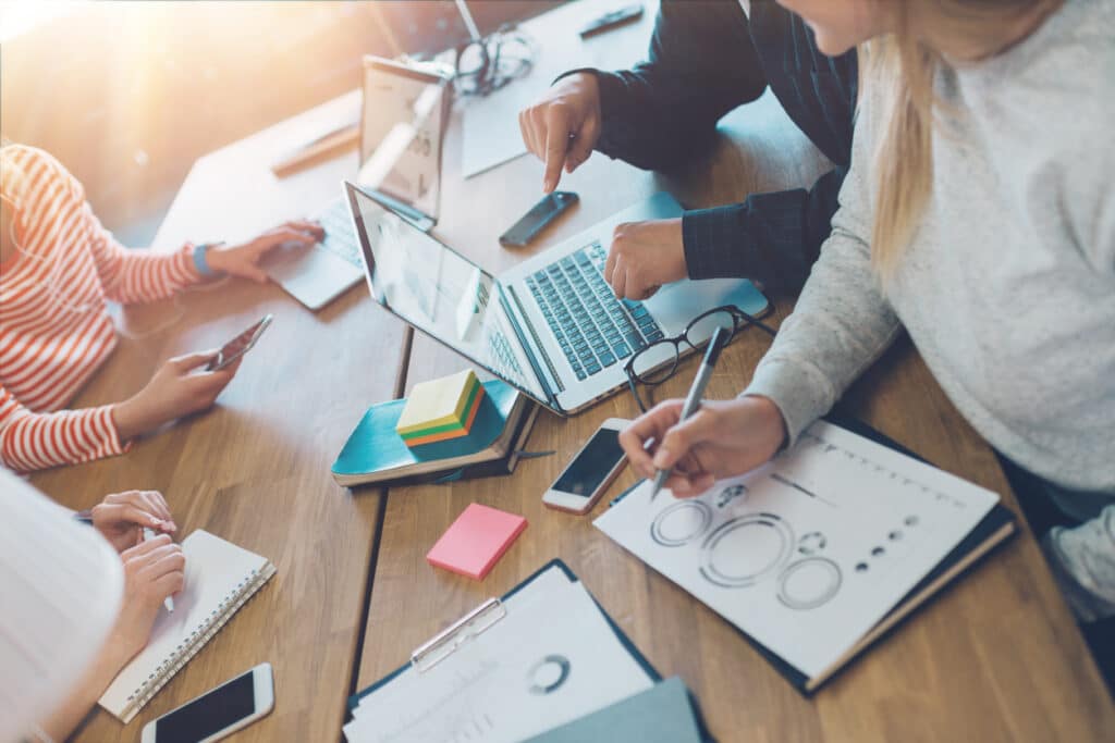 People conducting market research