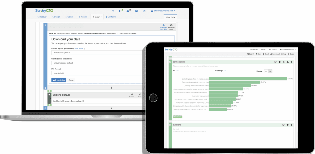 How data monitoring works in SurveyCTO