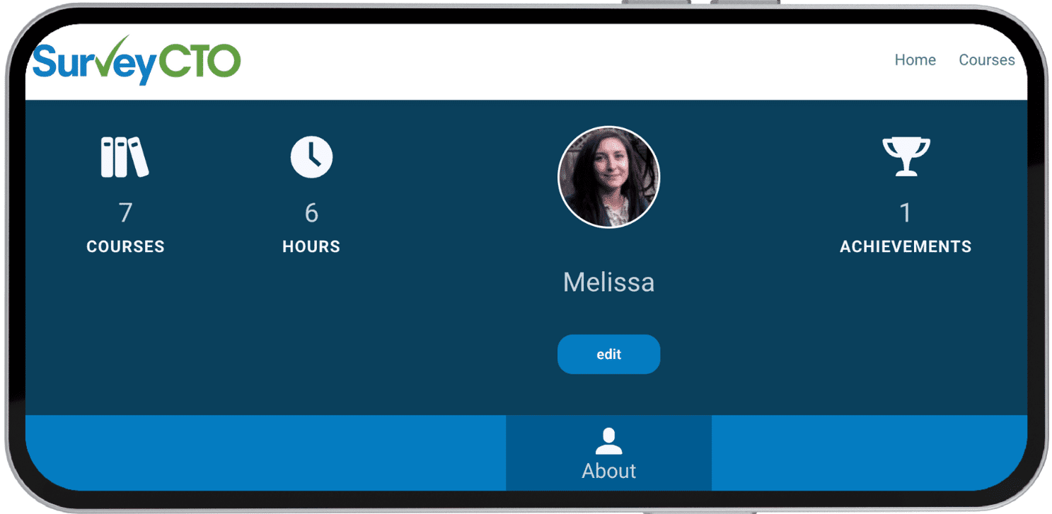 SurveyCTO Academy dashboard