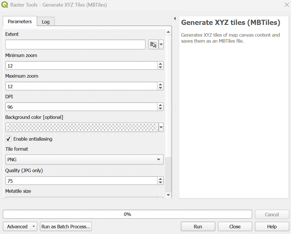 Raster Tools Parameters