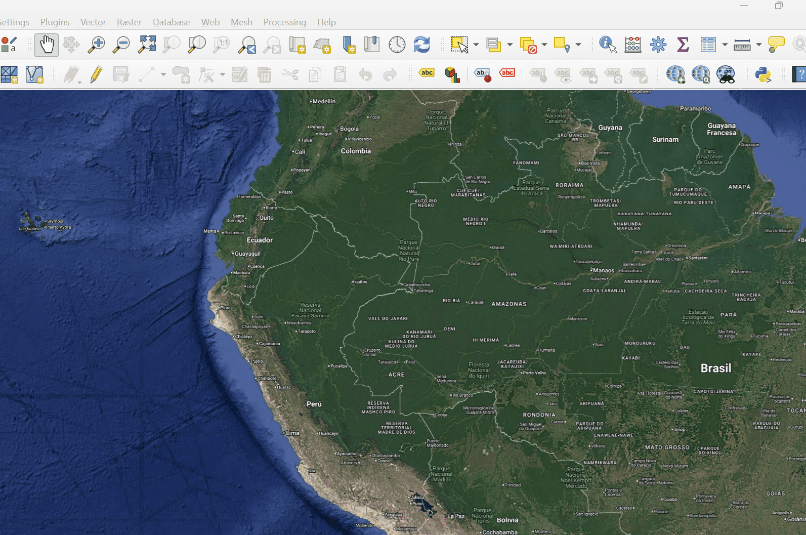A district boundary shapefile (e.g., Moyobamba district) is imported to delimit the geographic area for which the MBTiles will be generated.
