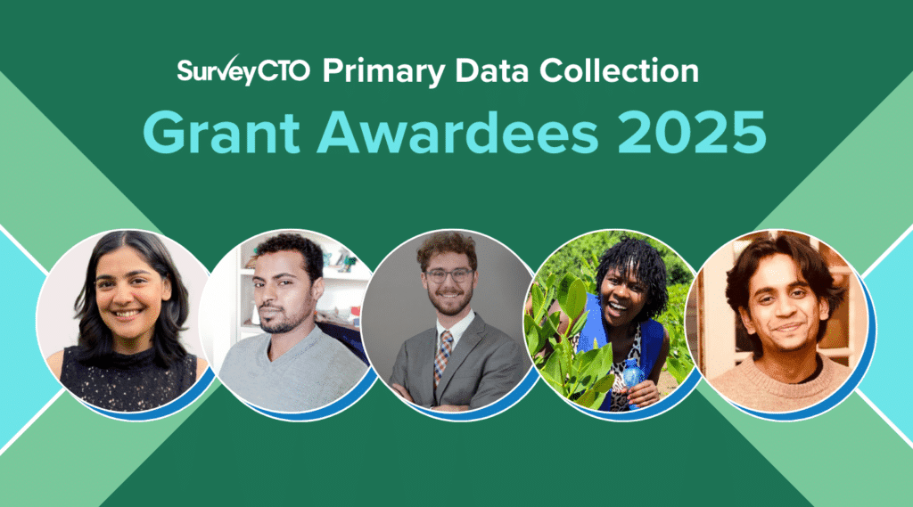 2025 primary data collection grant winners.