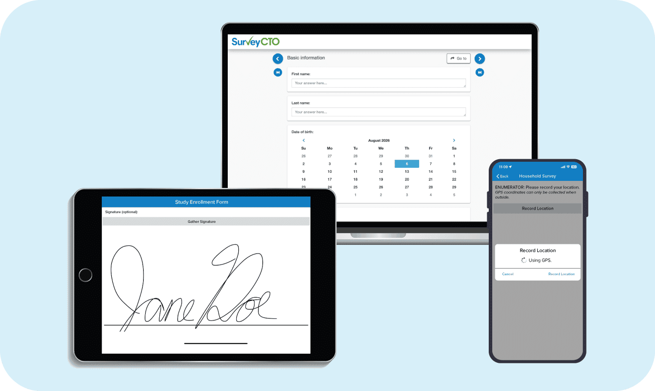 Capture data in any environment, on any device with SurveyCTO